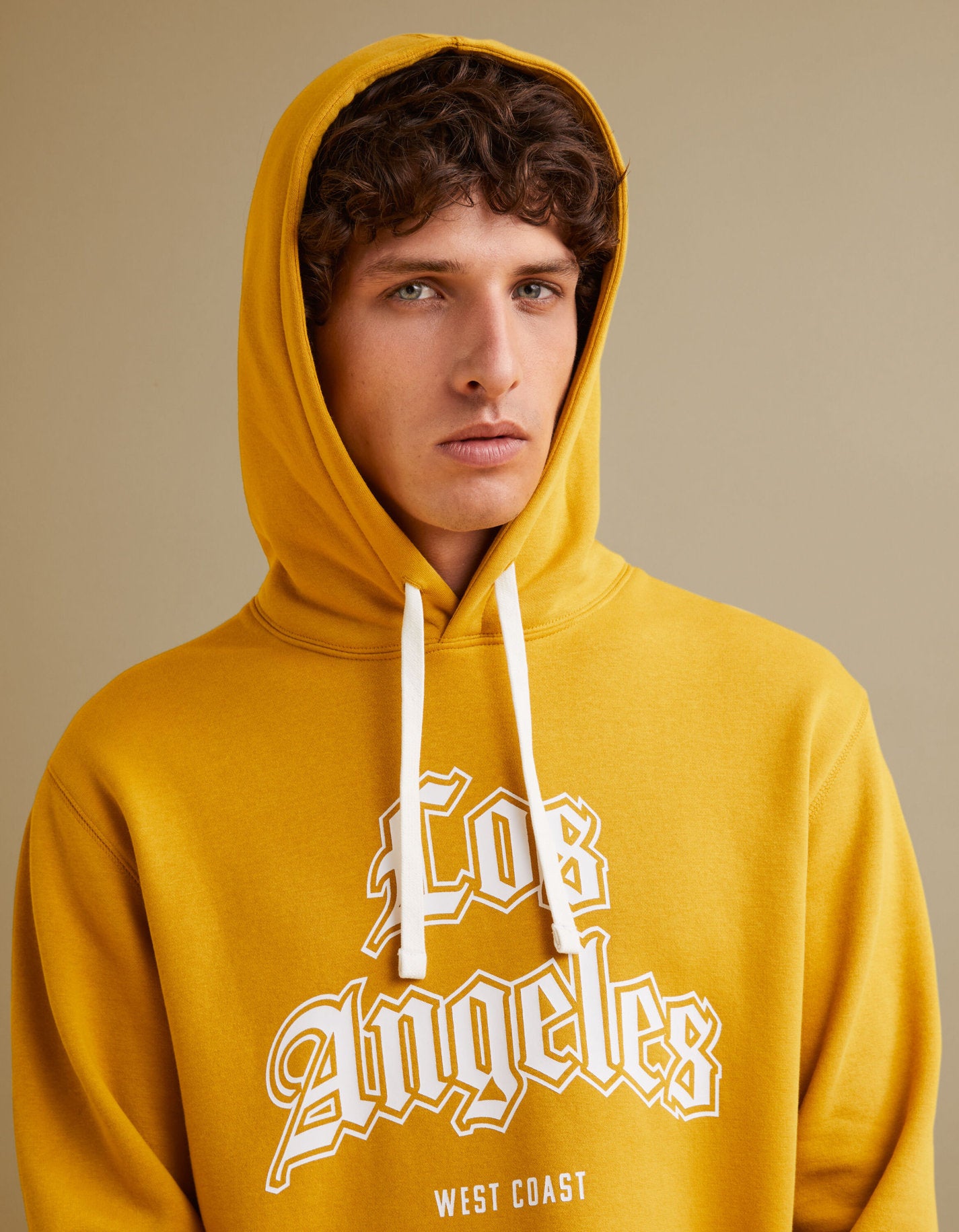 Cotton-Blend Hoodie - Yellow_FECAGO_YELLOW GOLDEN_05