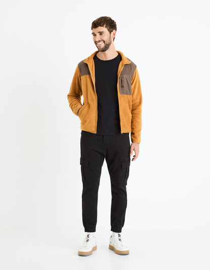 Zip-Up Sweatshirt - Camel_FECAMO_CAMEL_02