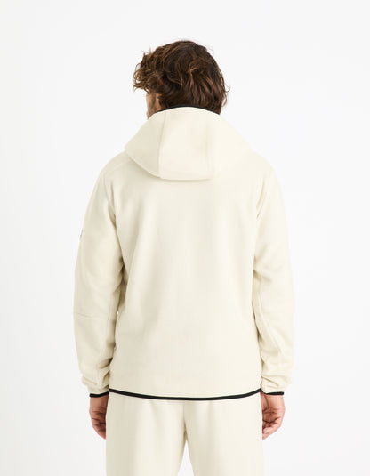 Zip-Up Hoodie - Ecru_FECOLDYOKE_ECRU_03