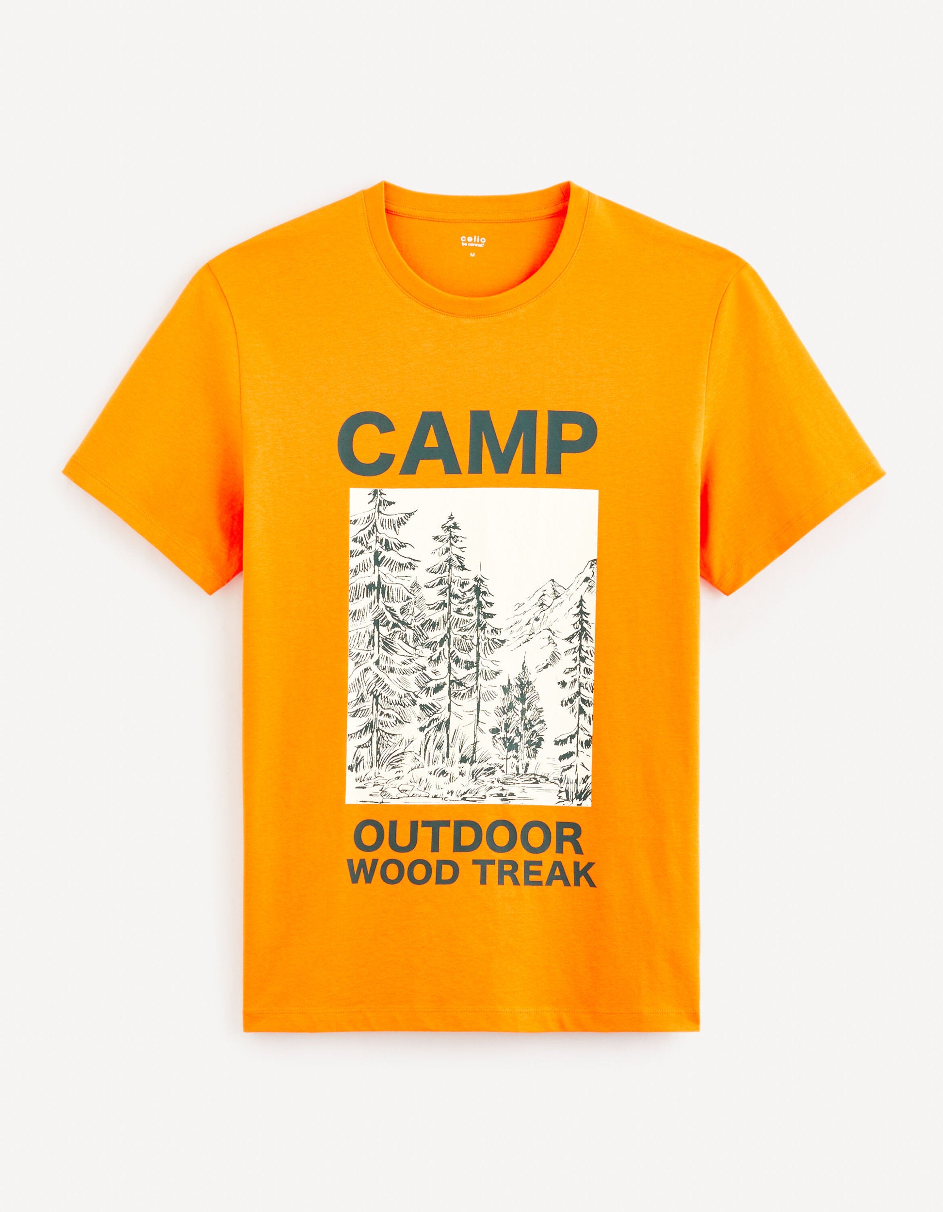 100% Cotton Round Neck T-Shirt - Orange_FEDECAMP_ORANGE_01