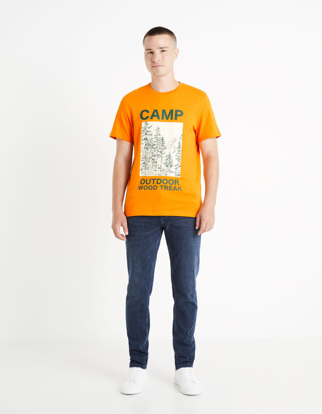 100% Cotton Round Neck T-Shirt - Orange_FEDECAMP_ORANGE_02