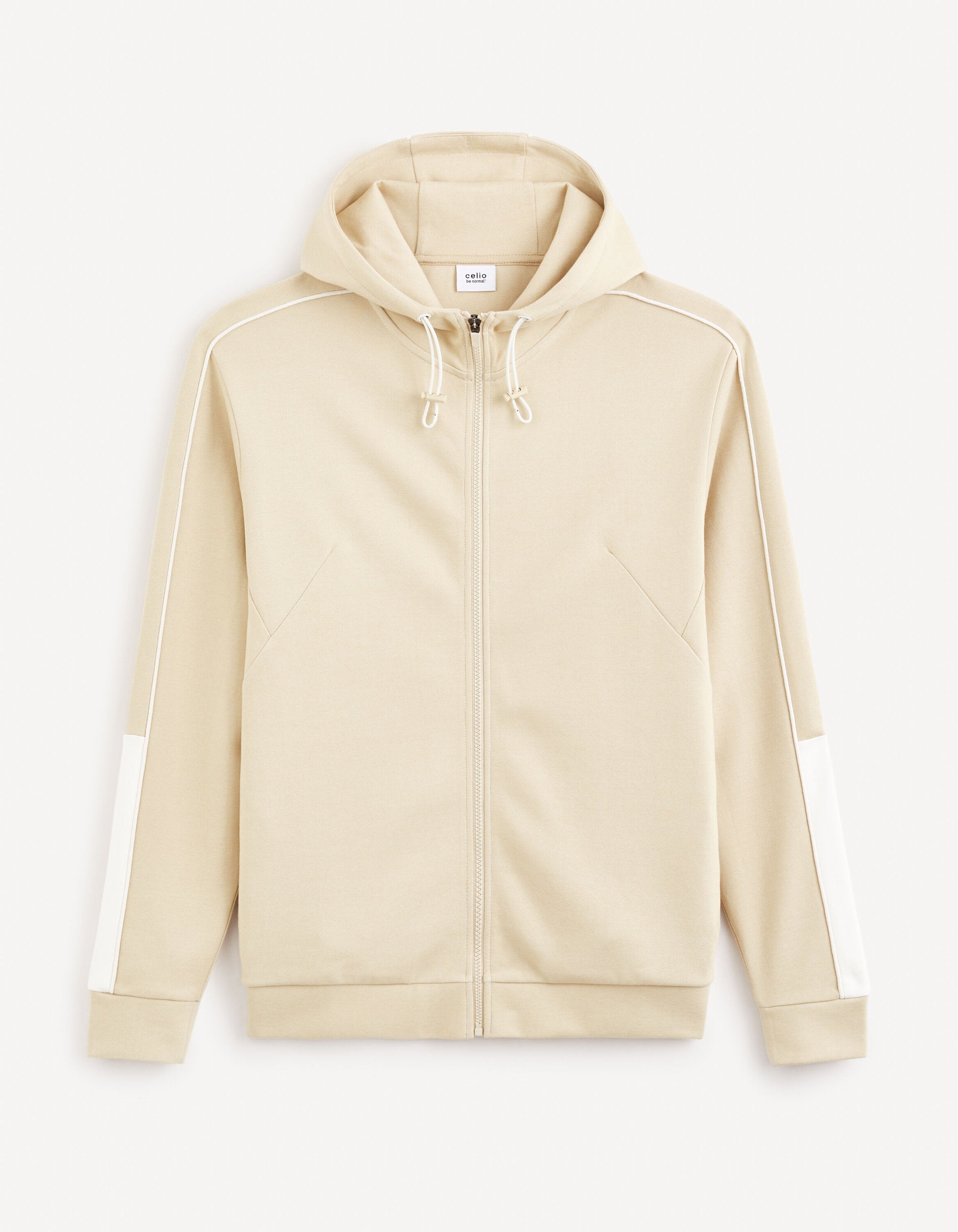 Cotton Blend Hoodie - Beige_FEFADA_BEIGE_01