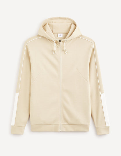 Cotton Blend Hoodie - Beige_FEFADA_BEIGE_01