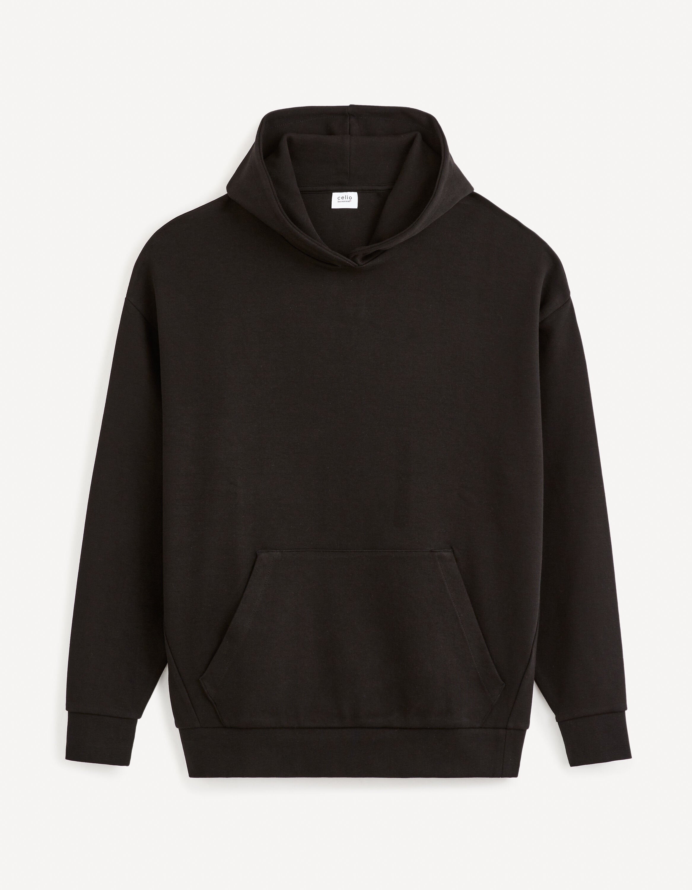 Stretch Cotton Hoodie - Black_FEHARD_BLACK_01