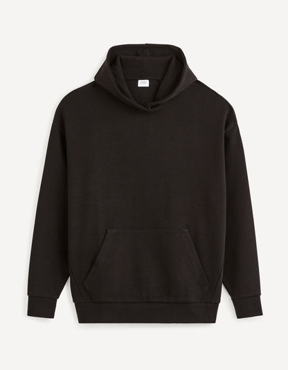 Stretch Cotton Hoodie - Black_FEHARD_BLACK_01