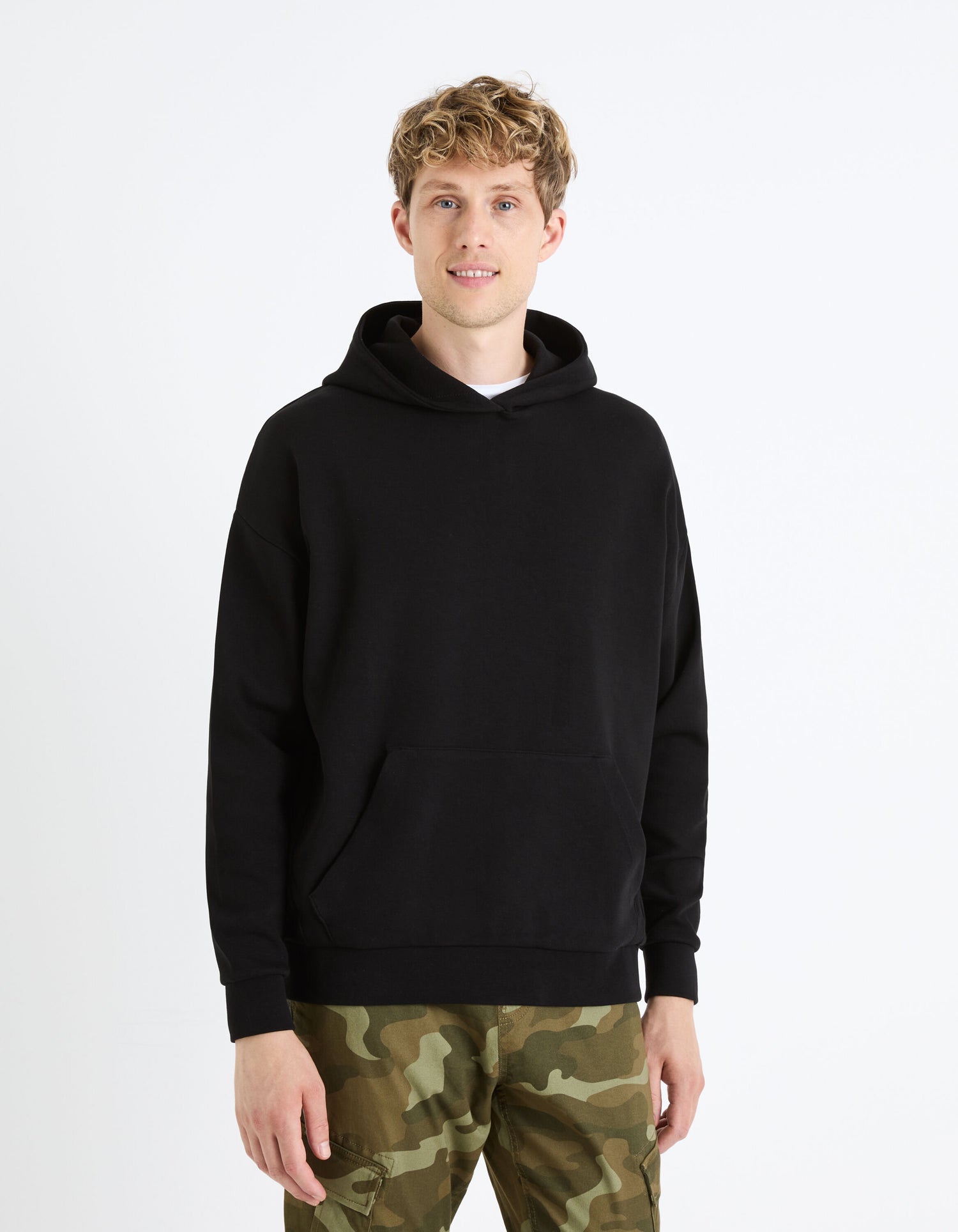 Stretch Cotton Hoodie - Black_FEHARD_BLACK_03