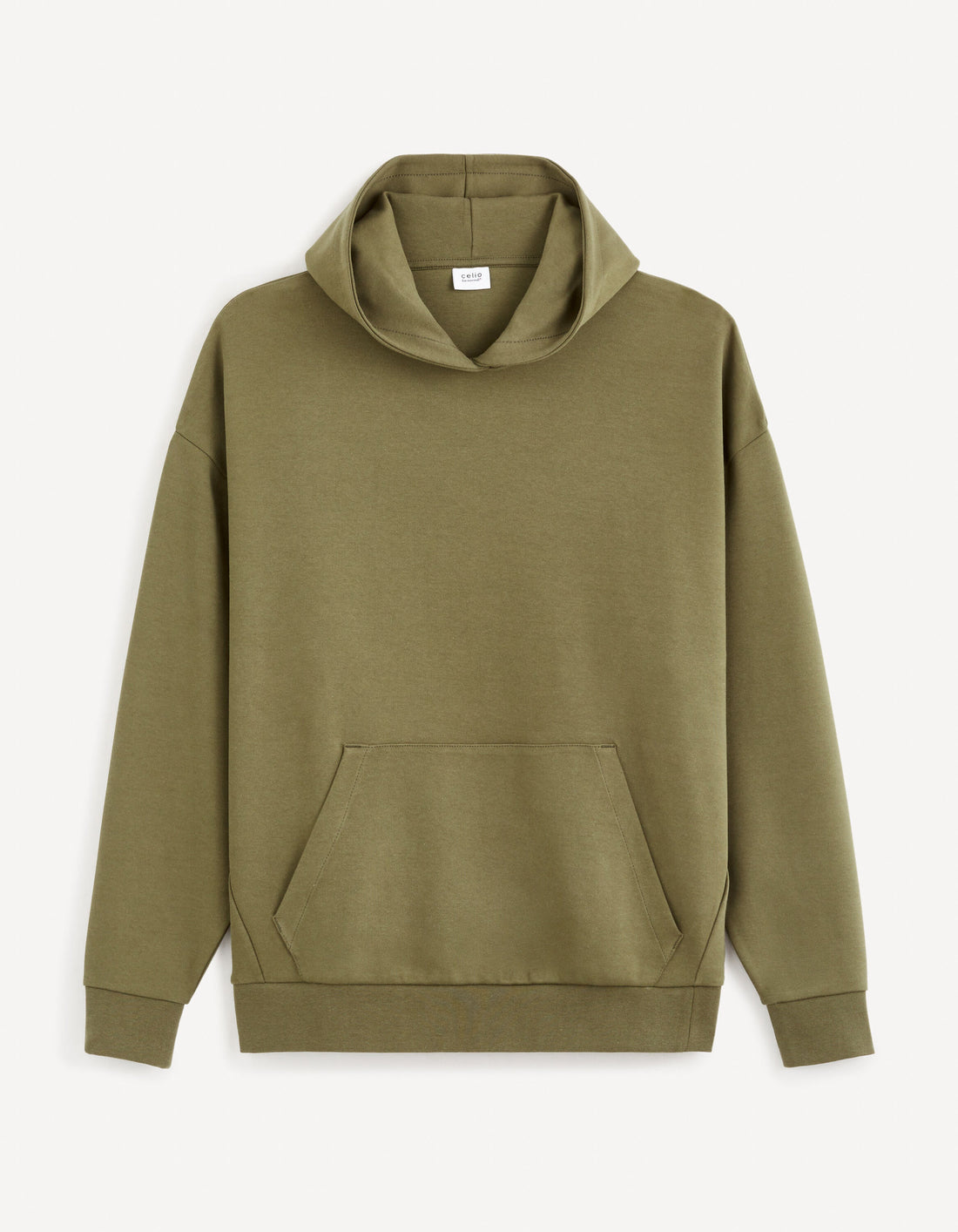 Stretch Cotton Hoodie - Khaki_FEHARD_KHAKI_01