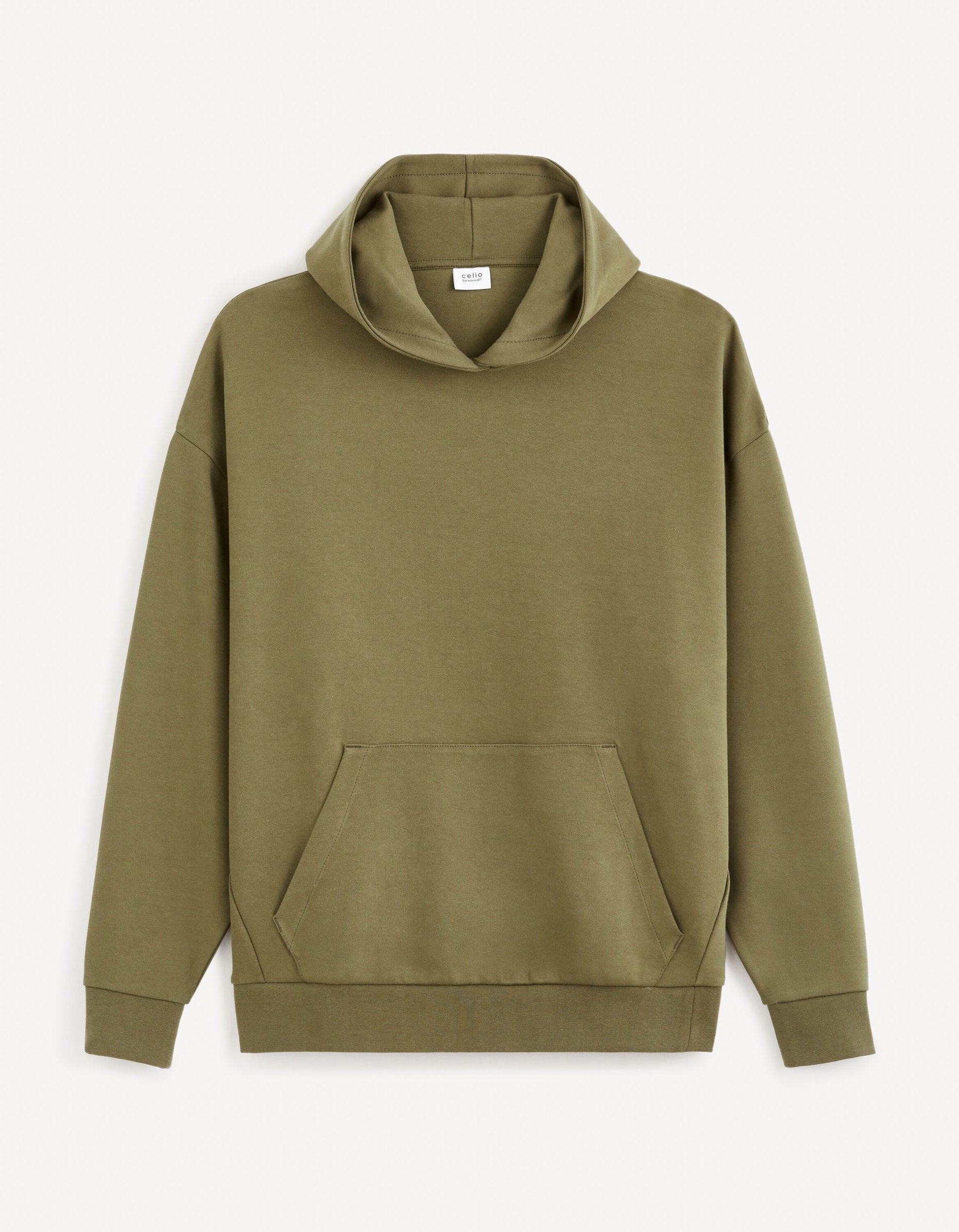 Stretch Cotton Hoodie - Khaki_FEHARD_KHAKI_01