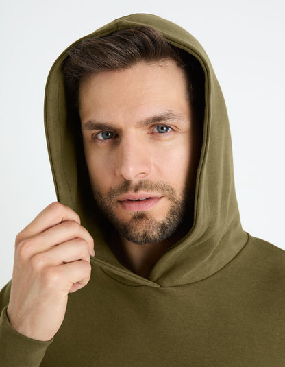 Stretch Cotton Hoodie - Khaki_FEHARD_KHAKI_05