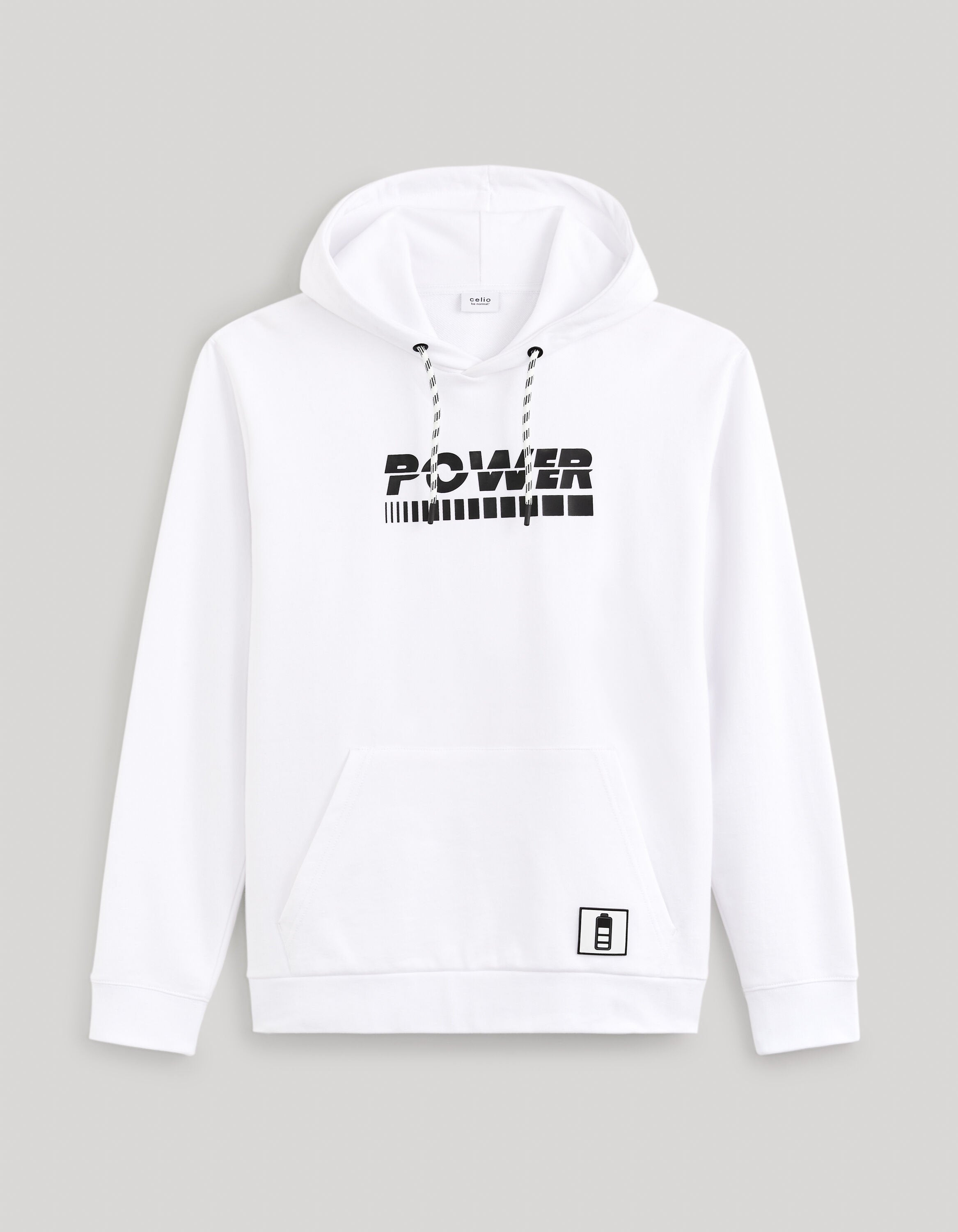 100% Cotton Hoodie - White_FEINSERT_OPTICAL WHITE_01