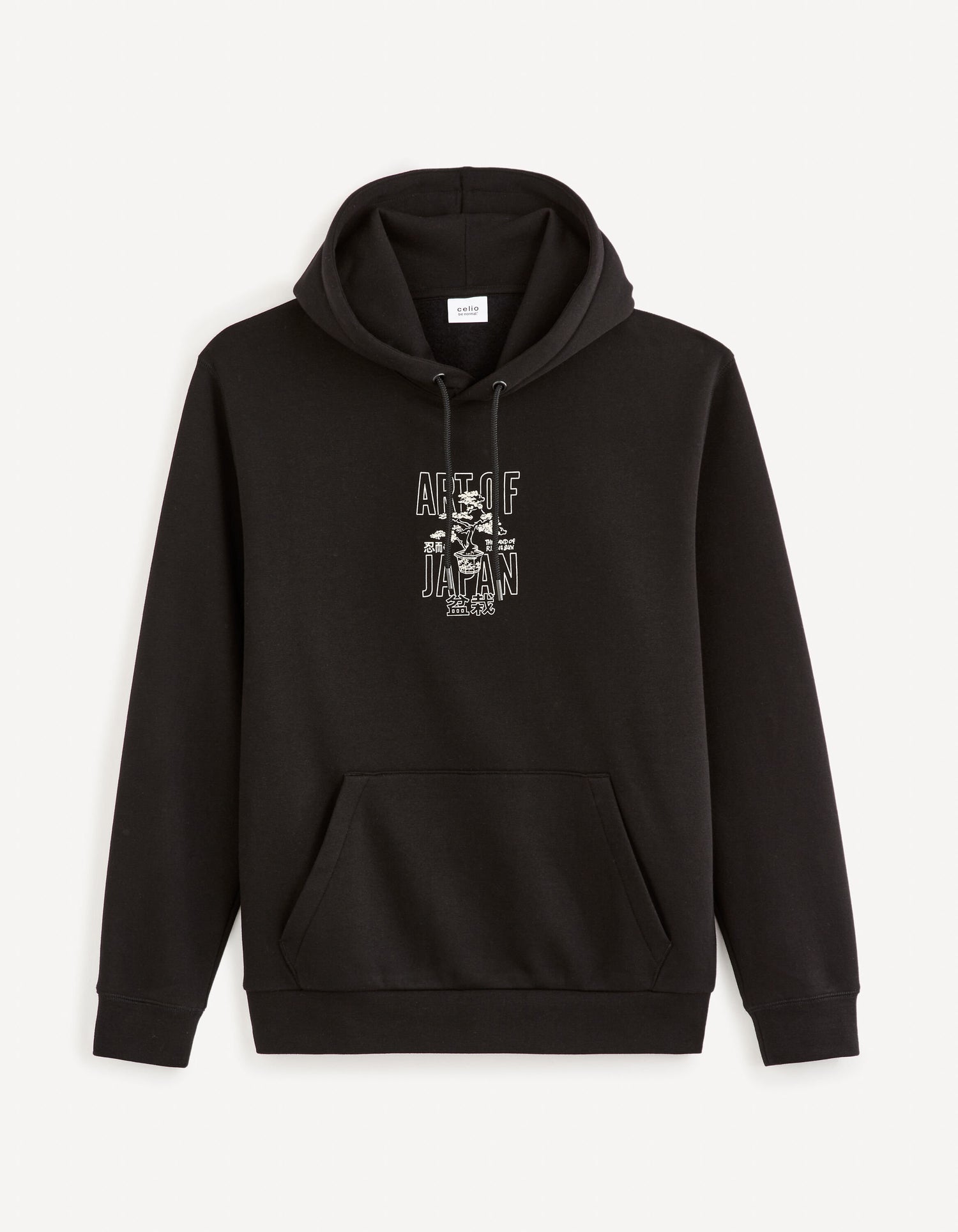 Cotton Blend Hoodie - Black_FEJABOWL_BLACK_01