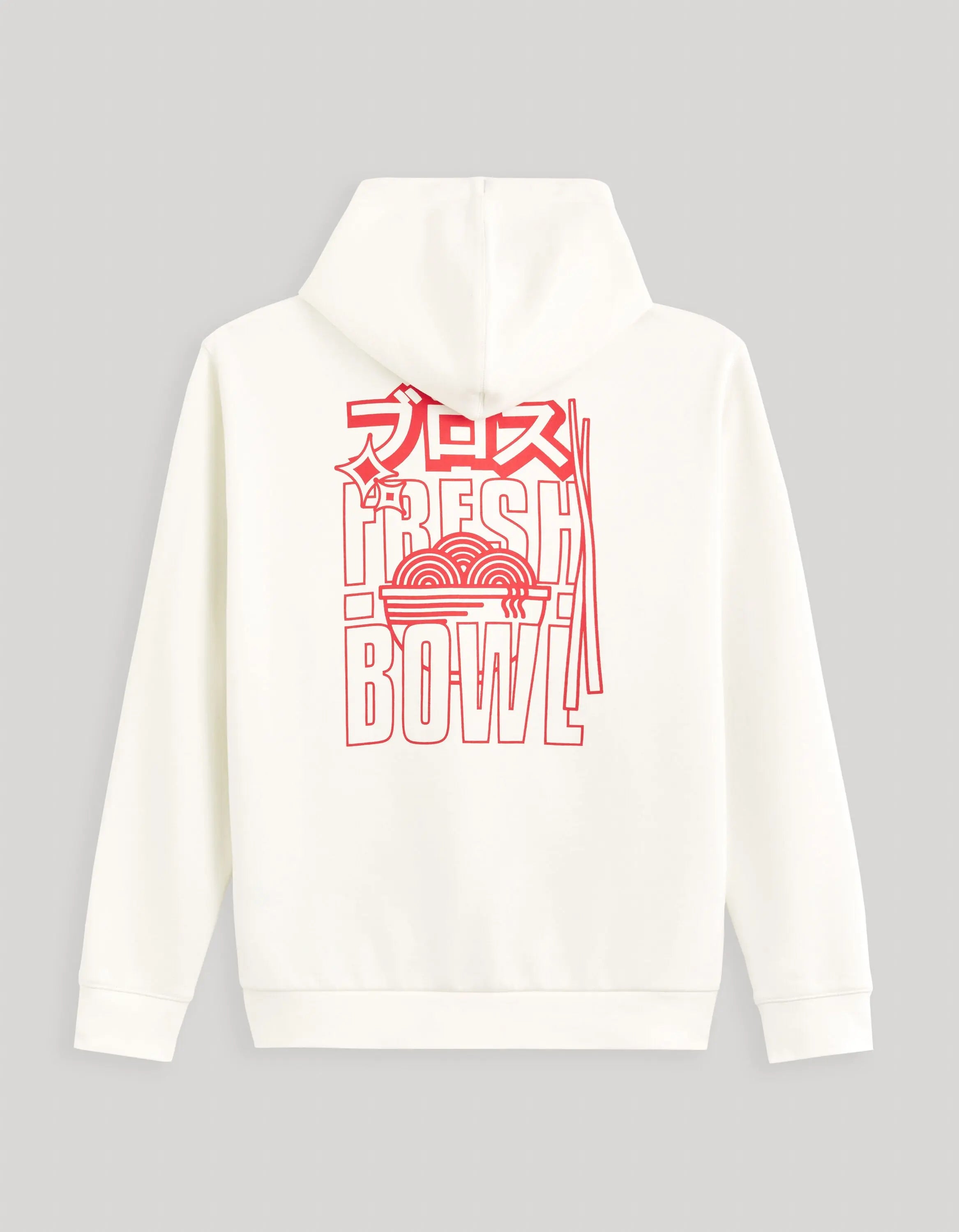 Cotton Blend Hoodie - Beige_FEJABOWL_ECRU_06