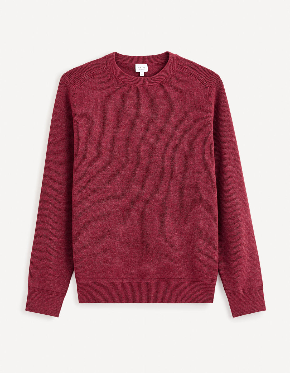 Round Neck Sweater - Red_FEMOON_RED MEL_01