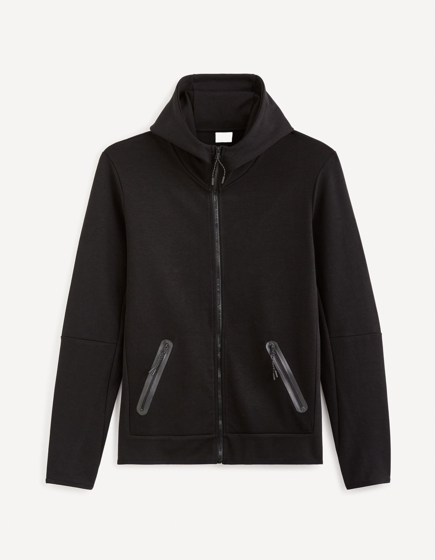 Cotton-Blend Hooded Zip-Up Sweatshirt - Black_FENEWYOKE_BLACK_01