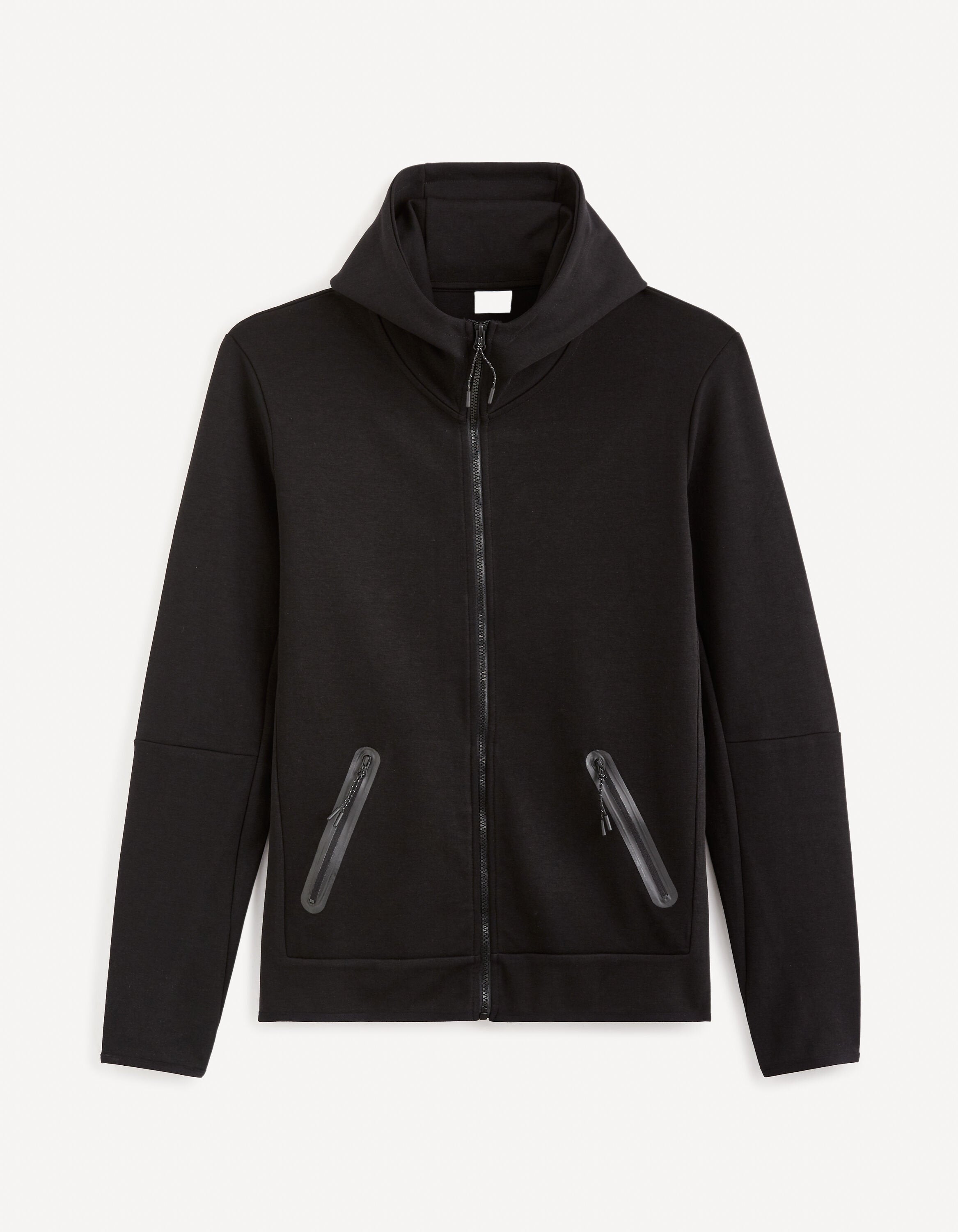 Cotton-Blend Hooded Zip-Up Sweatshirt - Black_FENEWYOKE_BLACK_01