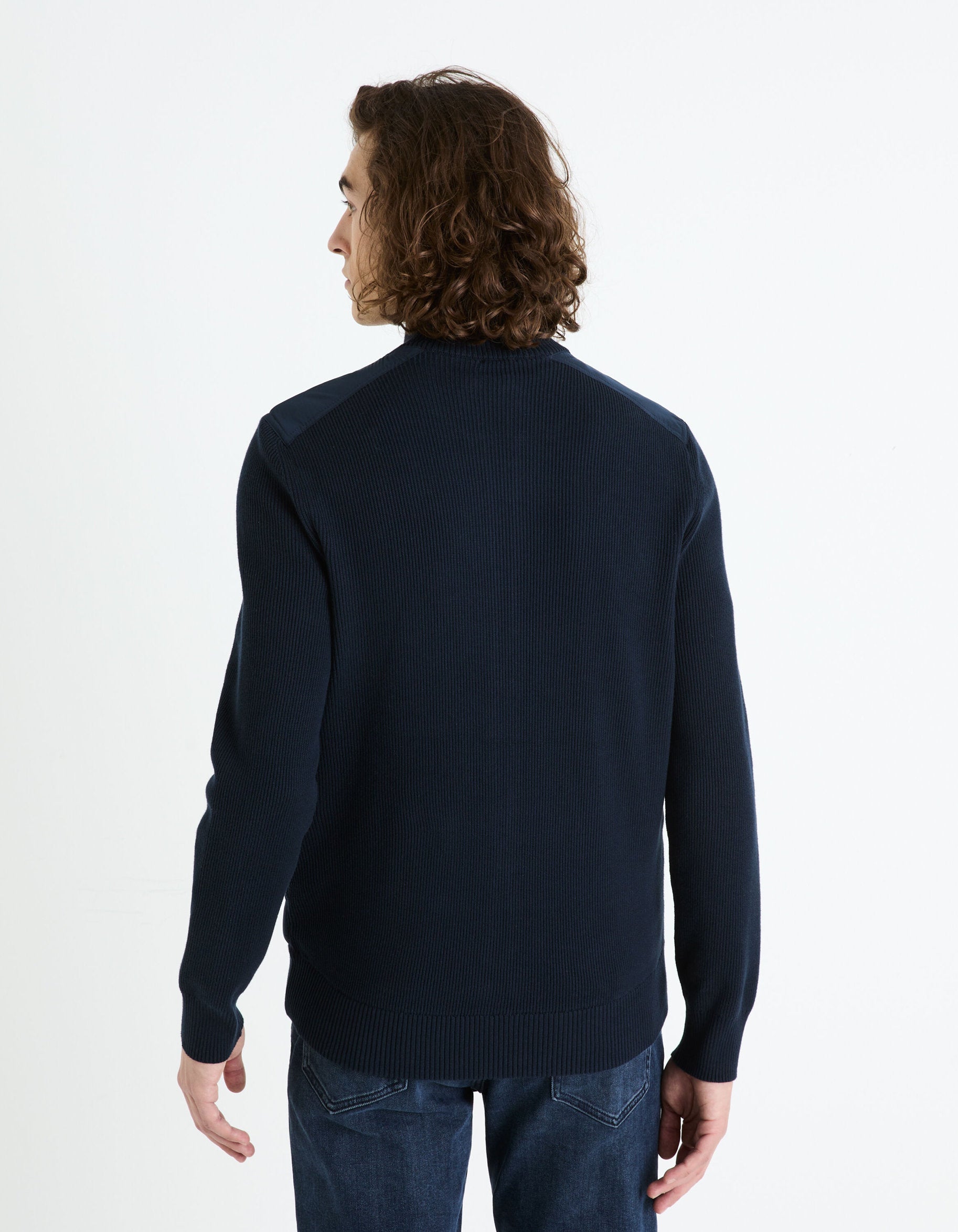 Mixed Cotton Blend Jacket_FERGUS_NAVY_04