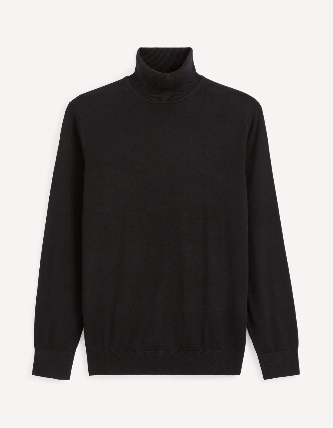 100% Cotton Turtleneck Sweater_FEROLL_NOIR_01