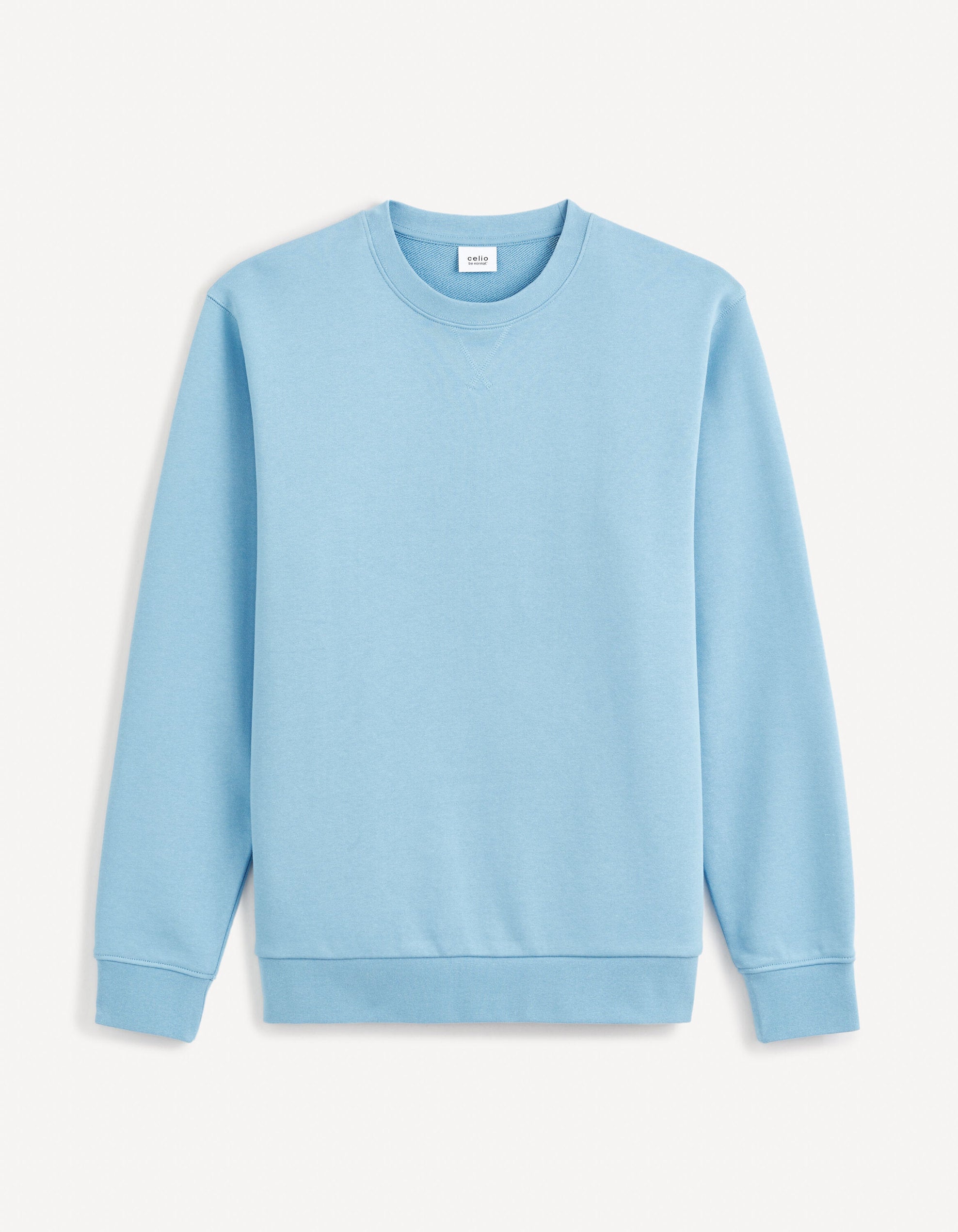 Round Neck Sweatshirt 100% Cotton_FESEVEN_BLUE 01_01