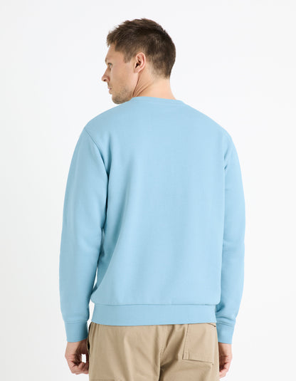 Round Neck Sweatshirt 100% Cotton_FESEVEN_BLUE 01_04
