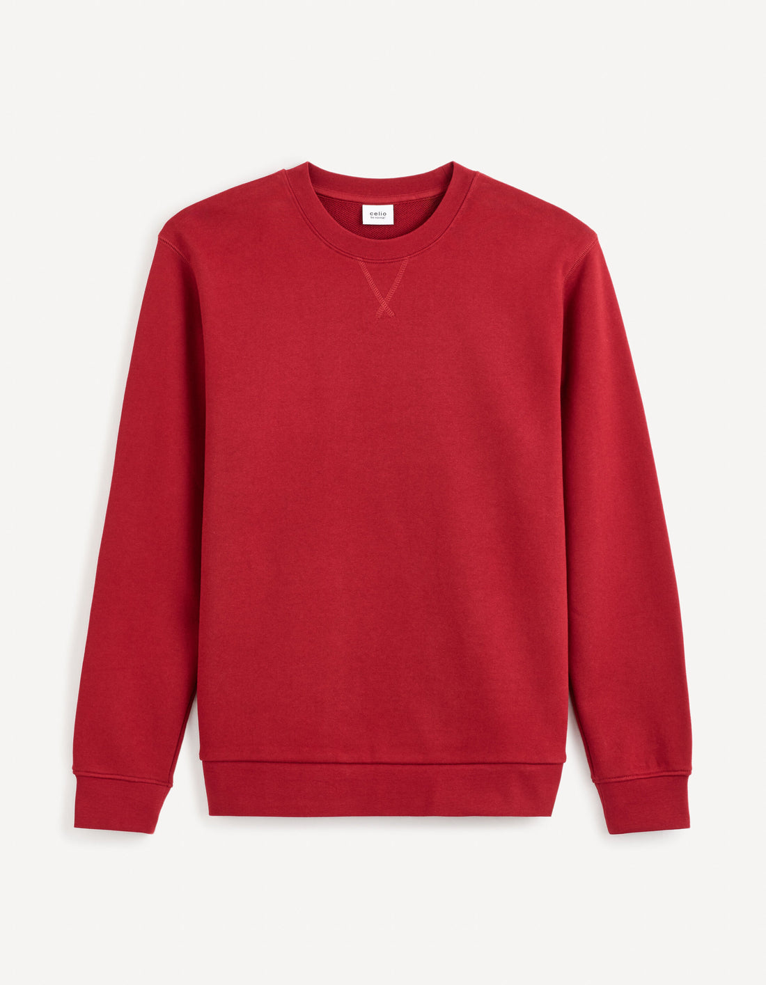 Round Neck Sweatshirt 100% Cotton_FESEVEN_BURGUNDY_01