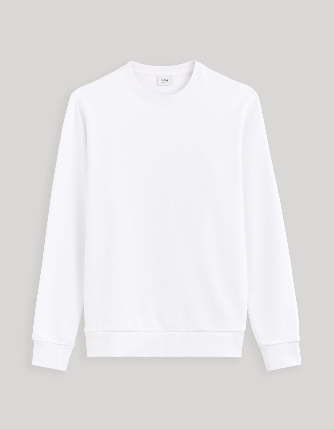 Round Neck Sweatshirt Cotton_FESEVEN_OPTICAL WHITE_01