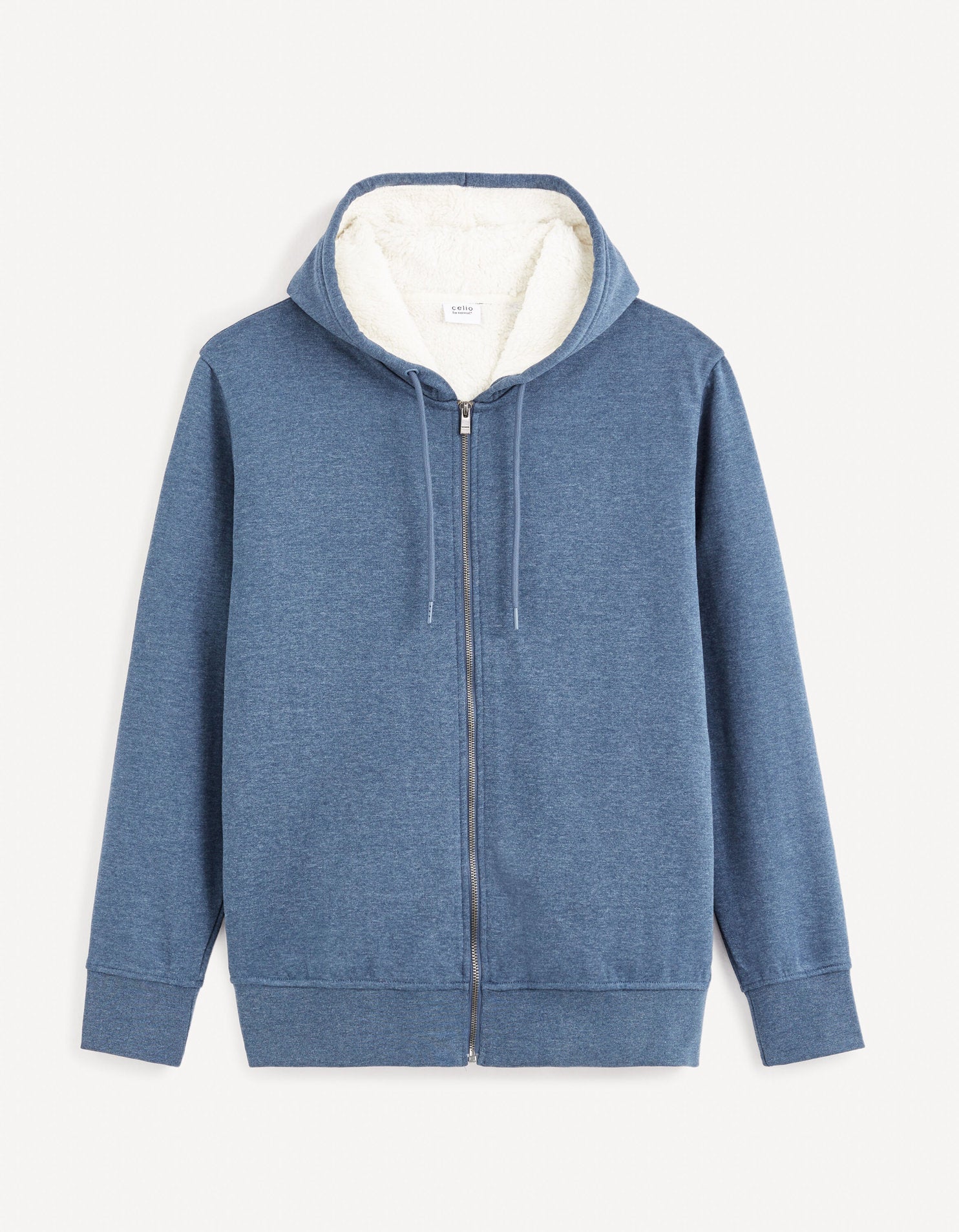 Cotton Blend Zipped Hooded Sweatshirt_FESHERPAX_MARINE CHINE_01