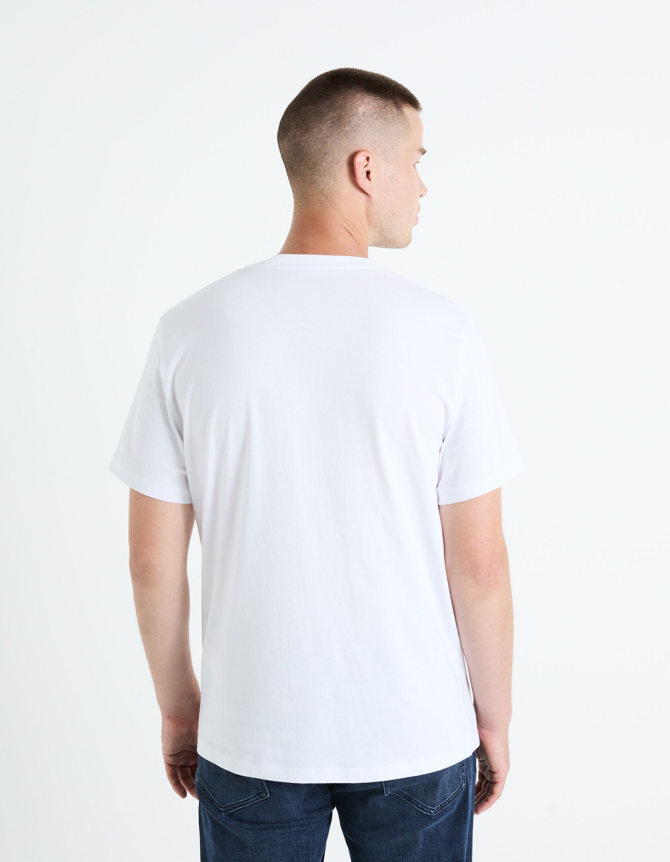 Round Neck T-Shirt 100% Cotton_FETEXTO_OPTICAL WHITE_04