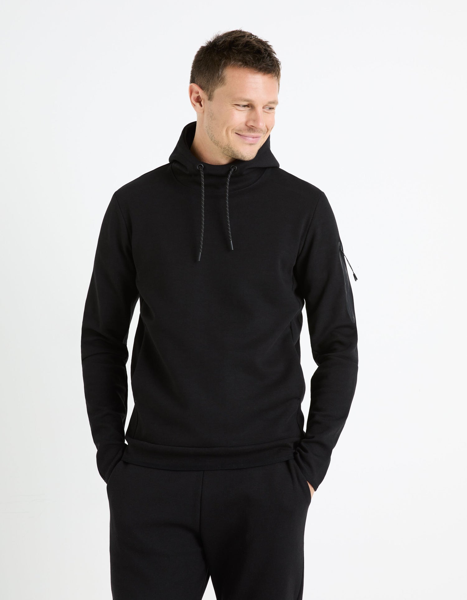 Cotton Blend Hoodie_FEYOKEHOOD_BLACK_03