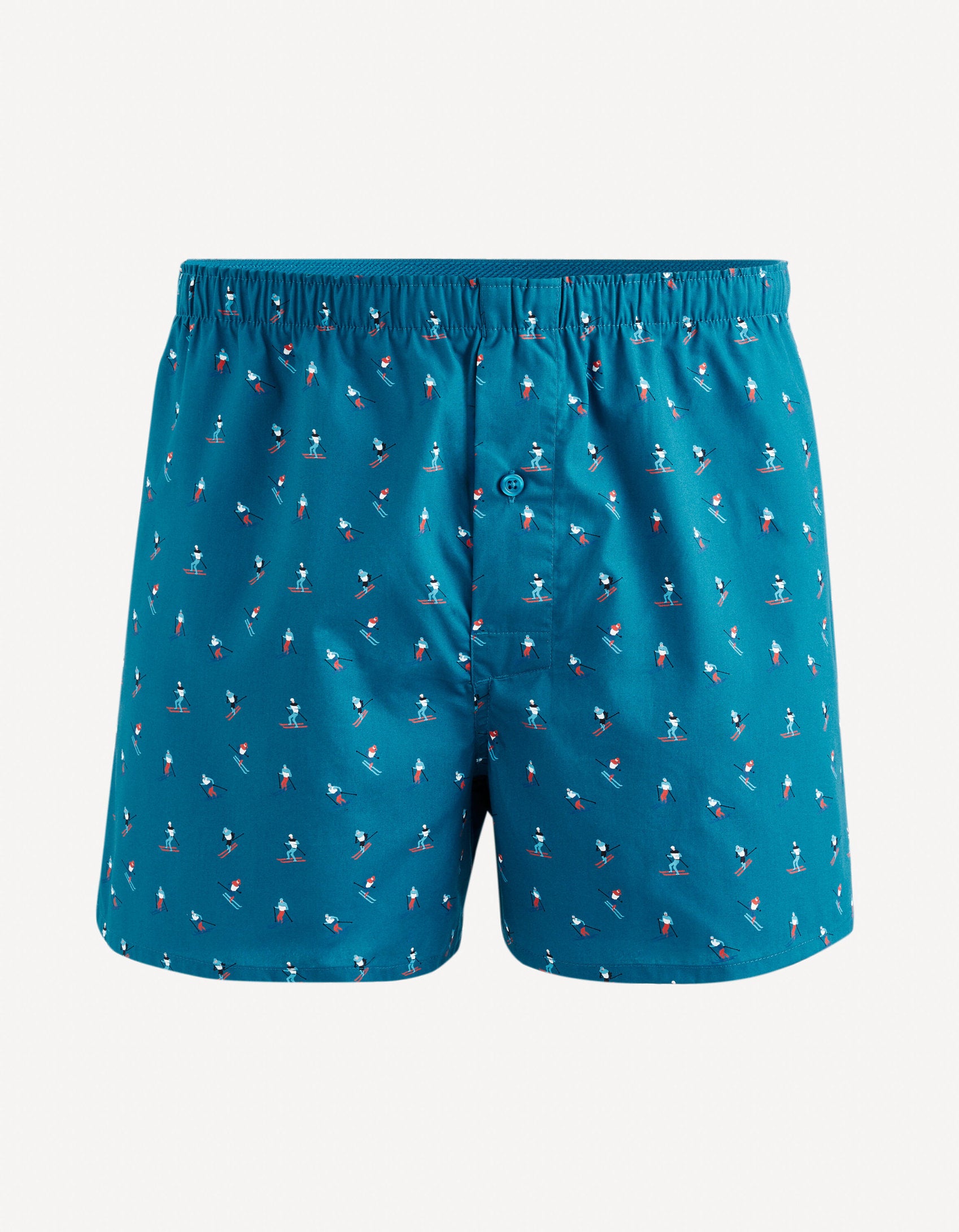 100% Cotton Boxer Shorts - Navy_FISKI1_DARK PETROL 01_01