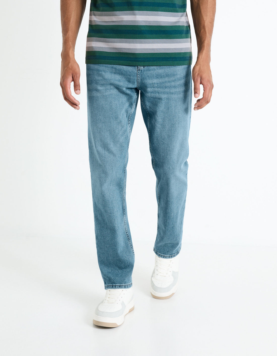 C15 Straight Jeans 3 Lengths Stretch - Double Stone_FOBASE15_DOUBLE STONE_01