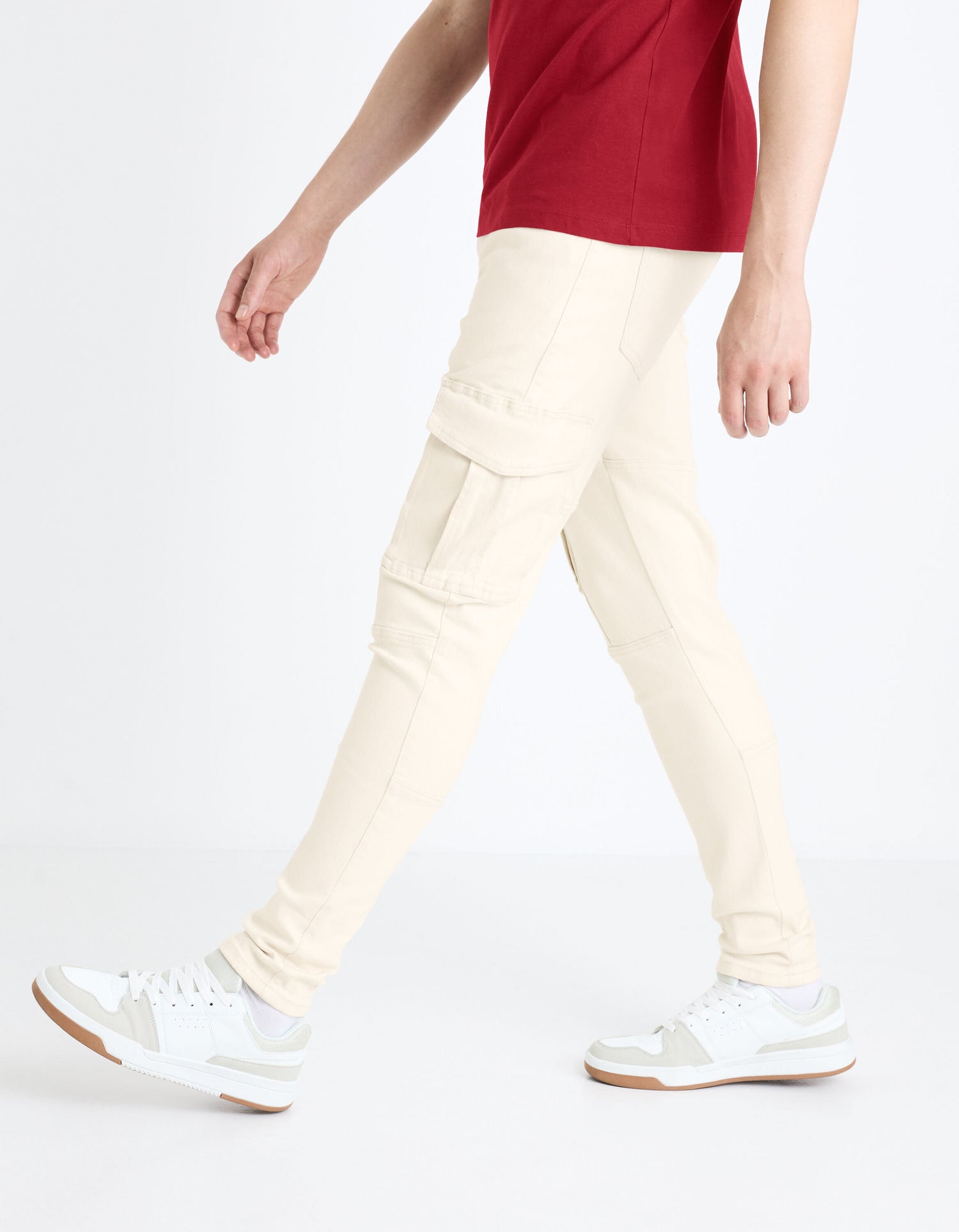 C45 Stretch Skinny Jeans_FOCODY_ECRU_05