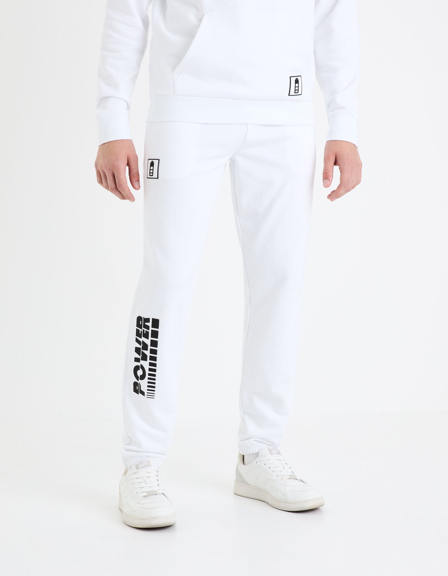 100% Cotton Jogging Pants - White_FOINSERT_OPTICAL WHITE_03