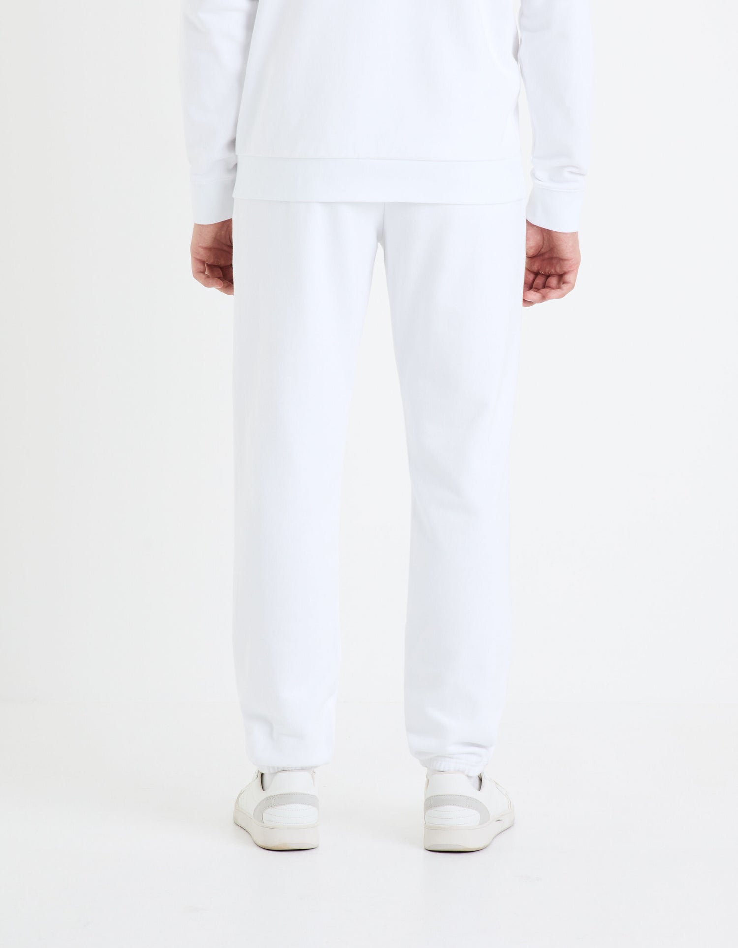 100% Cotton Jogging Pants - White_FOINSERT_OPTICAL WHITE_04