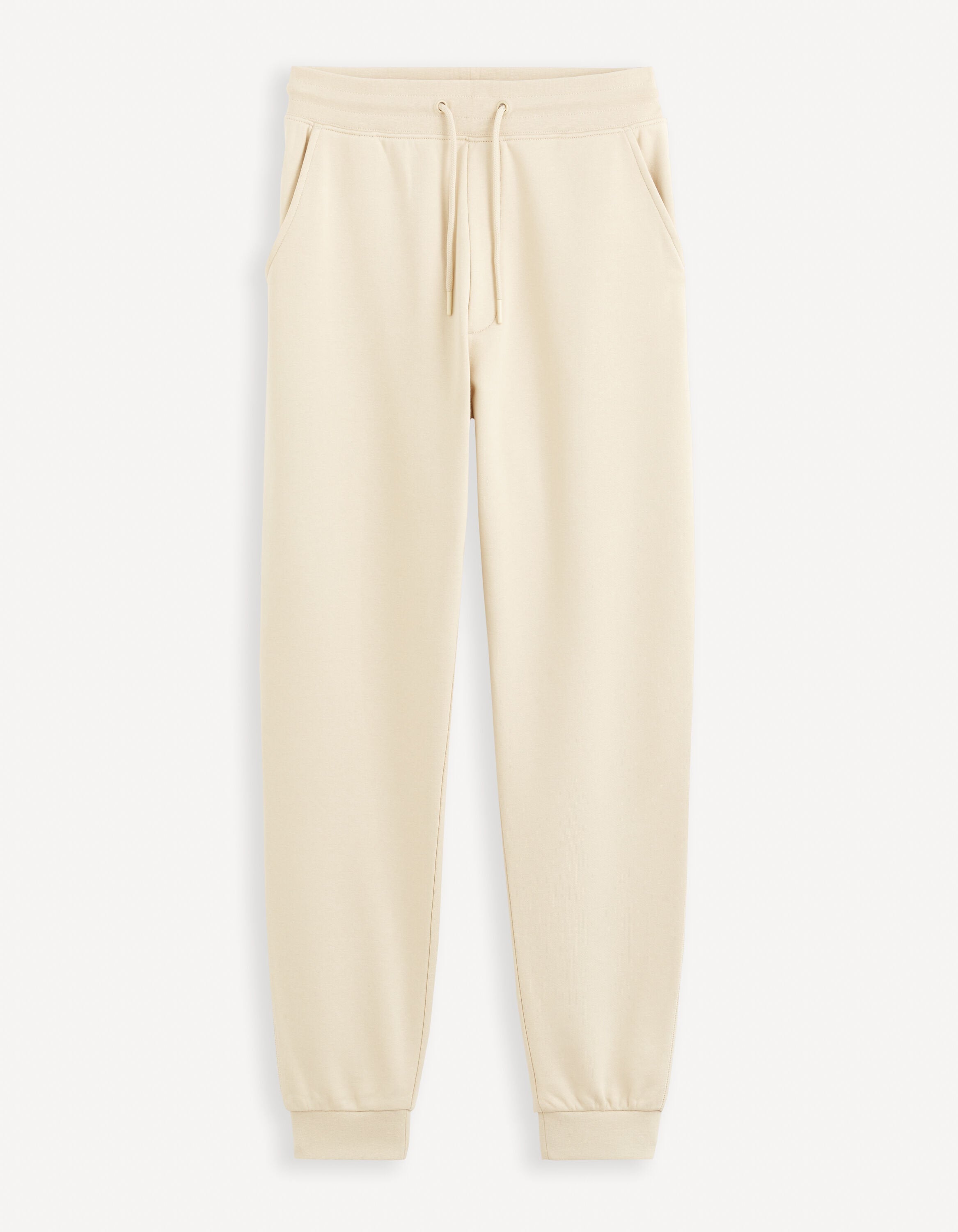 100% Cotton Jogging Pants_FOJOGGIE_BEIGE_01