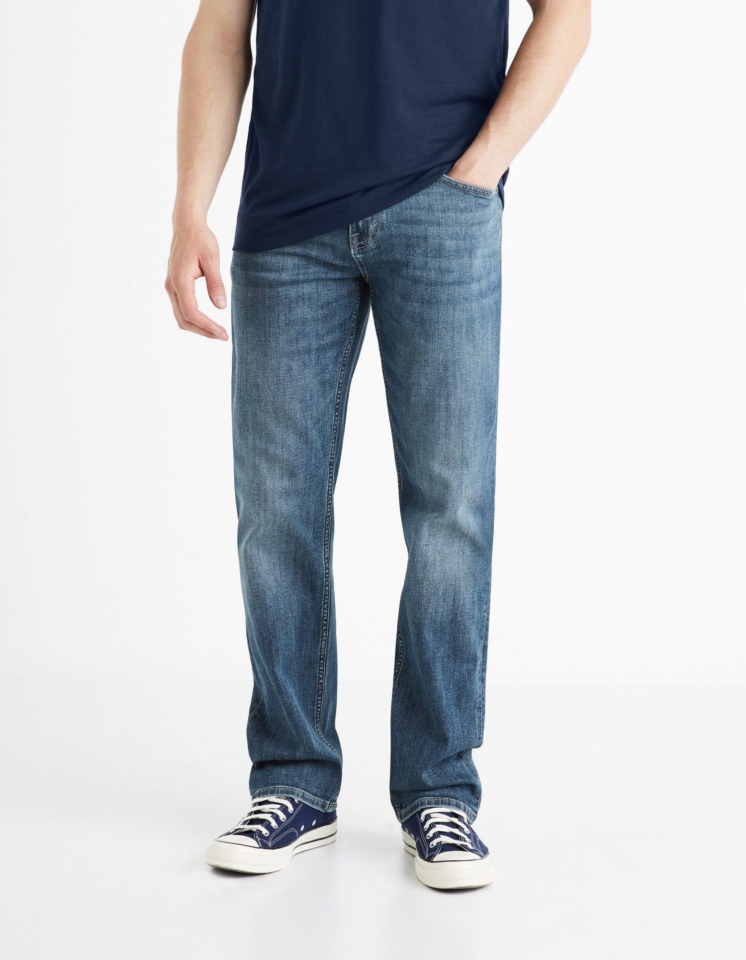 Regular C5 3-Length Stretch Jeans_FORUM5_STONE_01