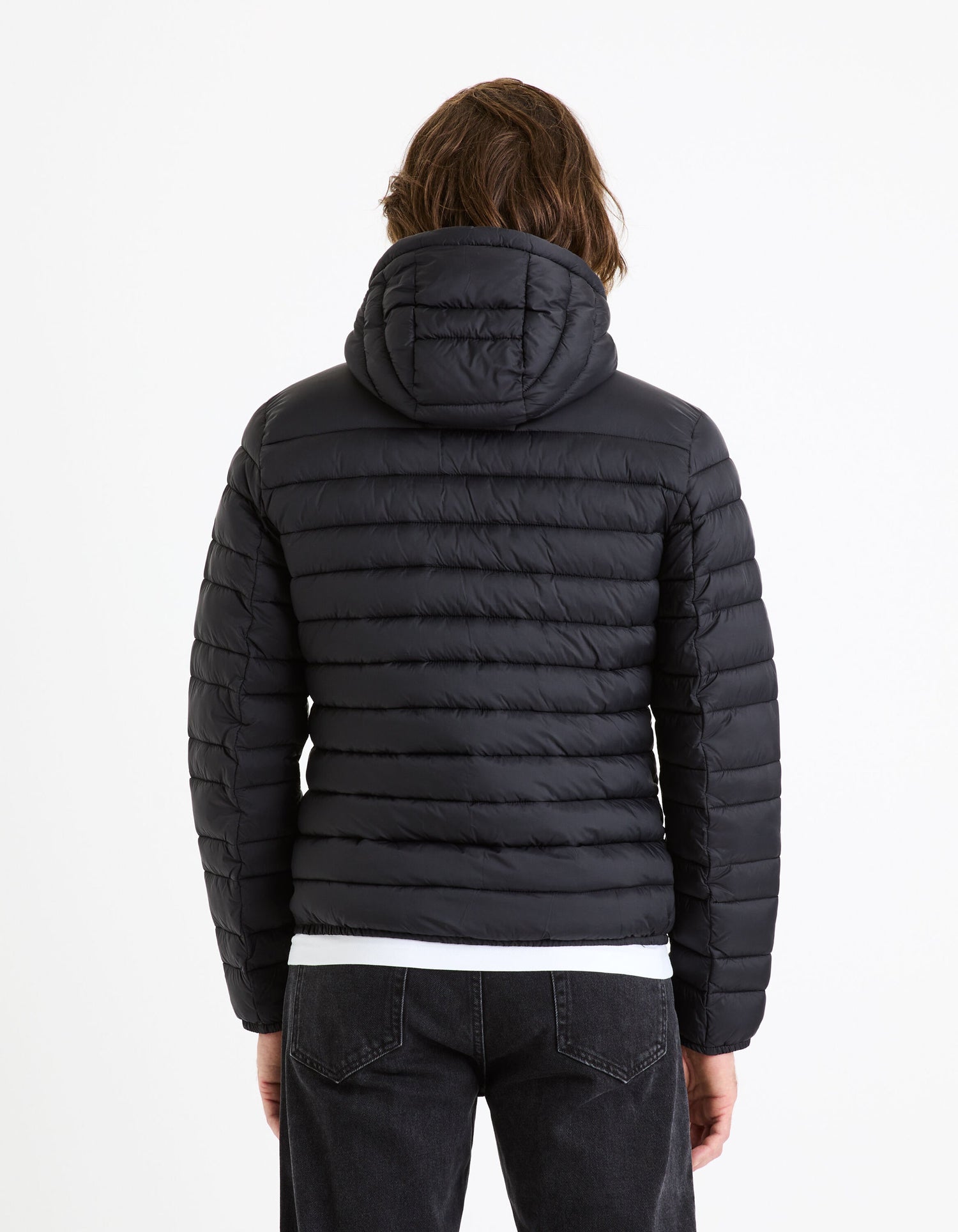 Light Hooded Down Jacket_FUBUBBLE_BLACK_04