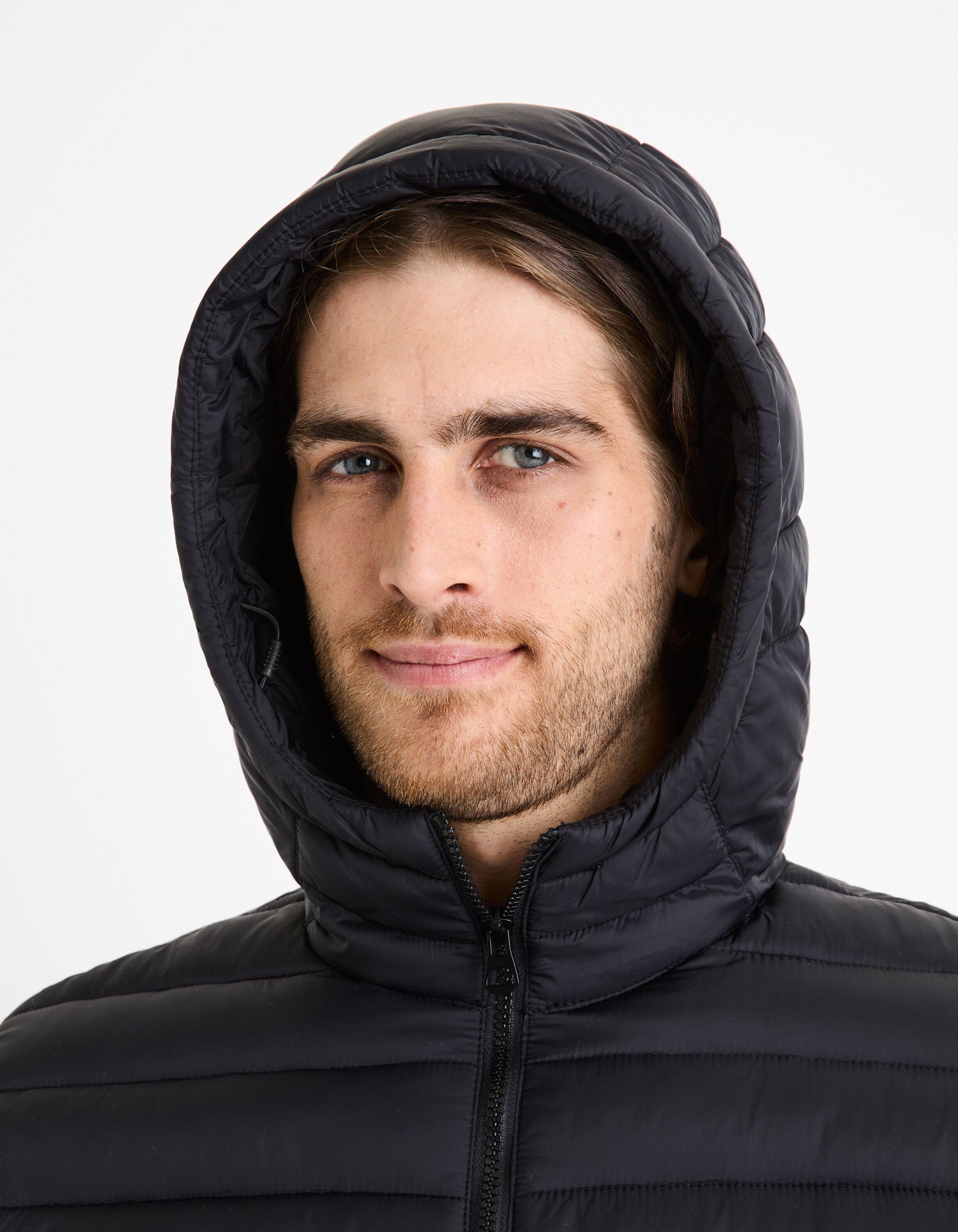 Light Hooded Down Jacket_FUBUBBLE_BLACK_05