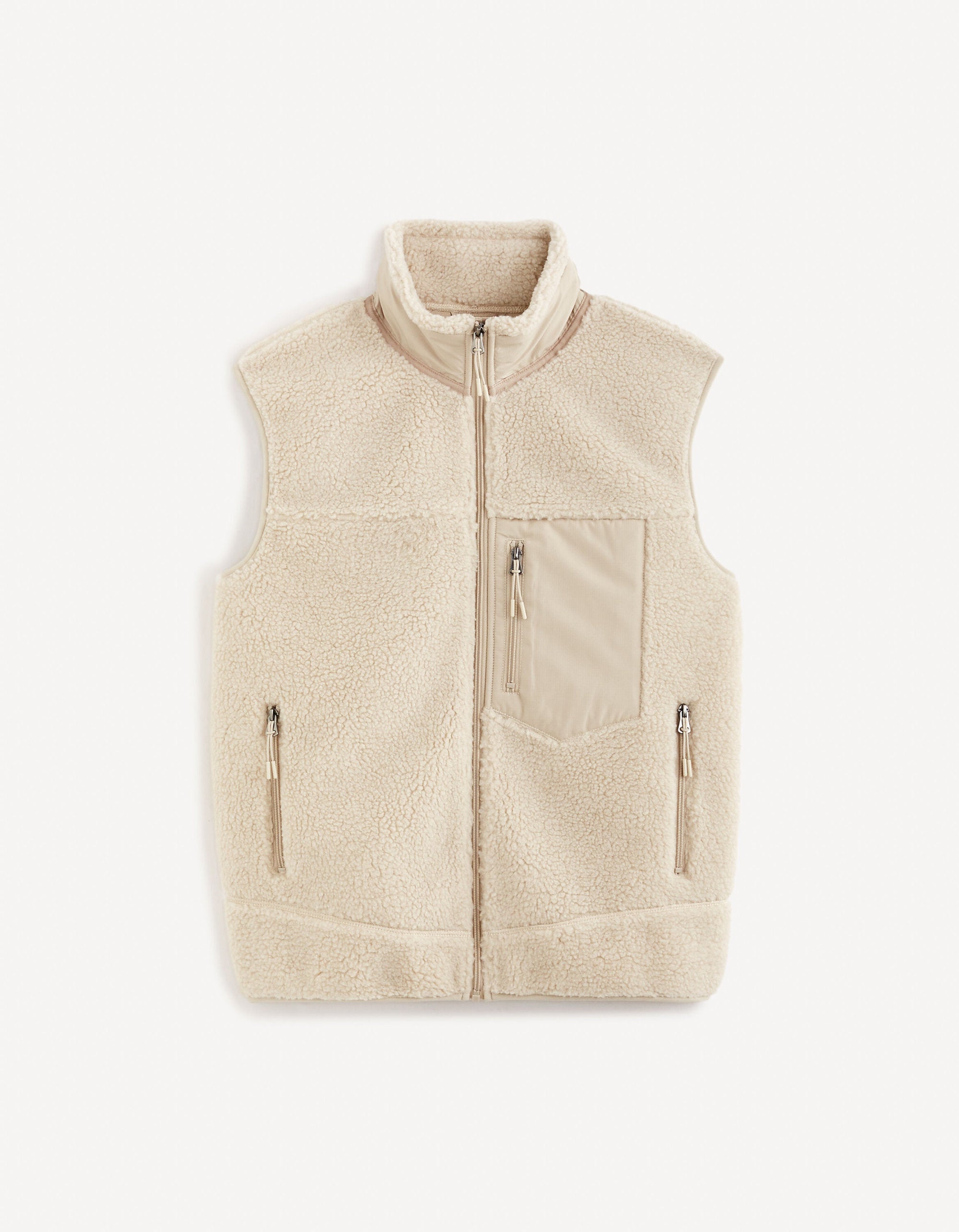 Sleeveless Sherpa Jacket_FUCURLESS_NATURAL_02