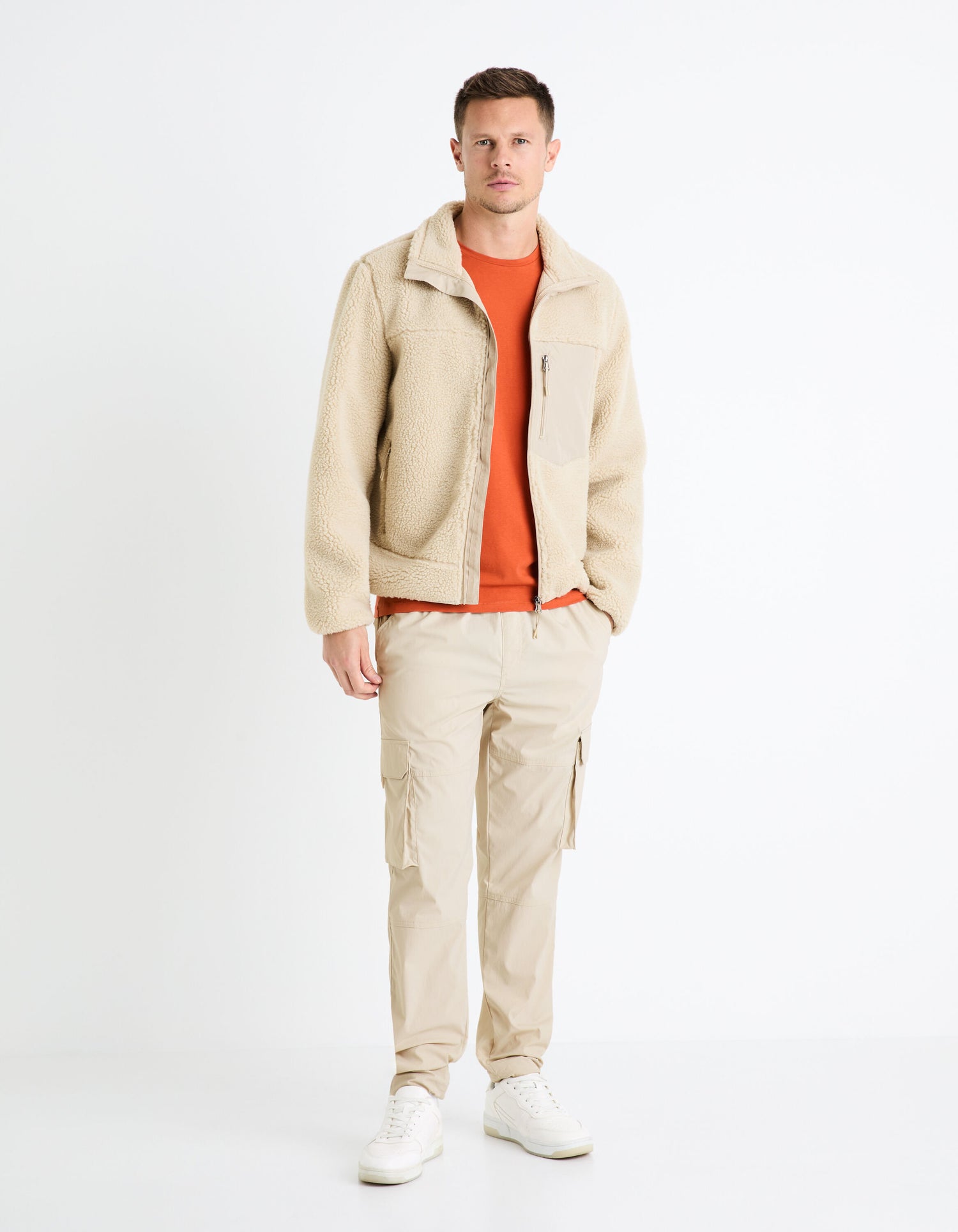 Sherpa Jacket With Stand-Up Collar_FUCURLY_NATURAL_03
