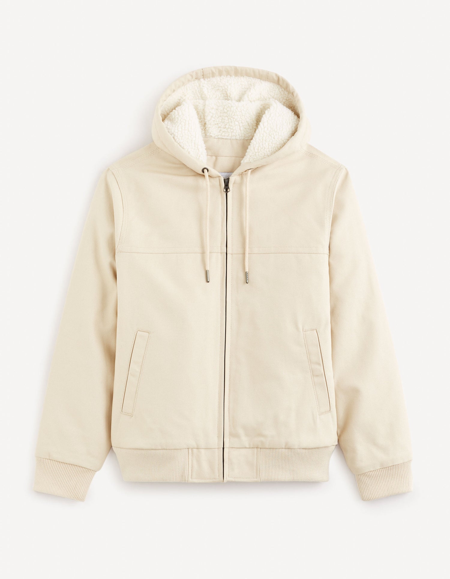 Sherpa Lined Down Jacket_FUHOODIE_ECRU_02