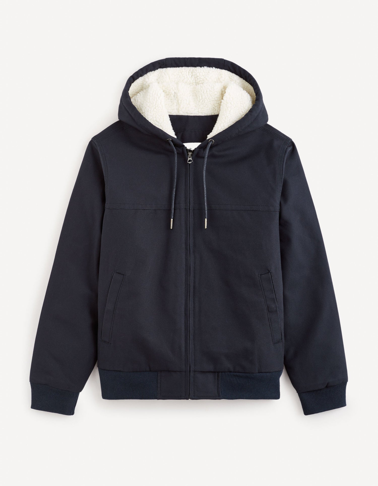 Sherpa Lined Down Jacket_FUHOODIE_NAVY_02