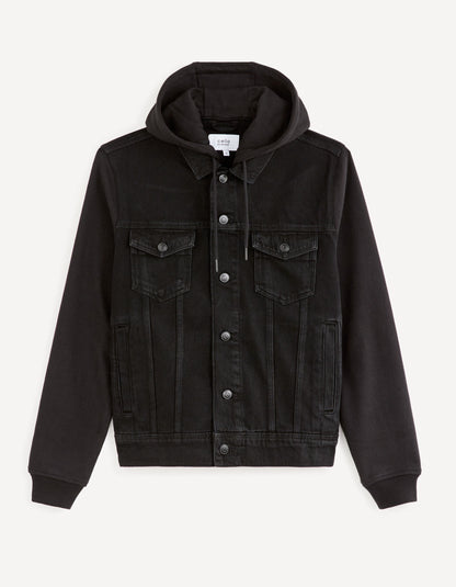 Hooded Denim Jacket_FUJERSDEN_BLACK_02