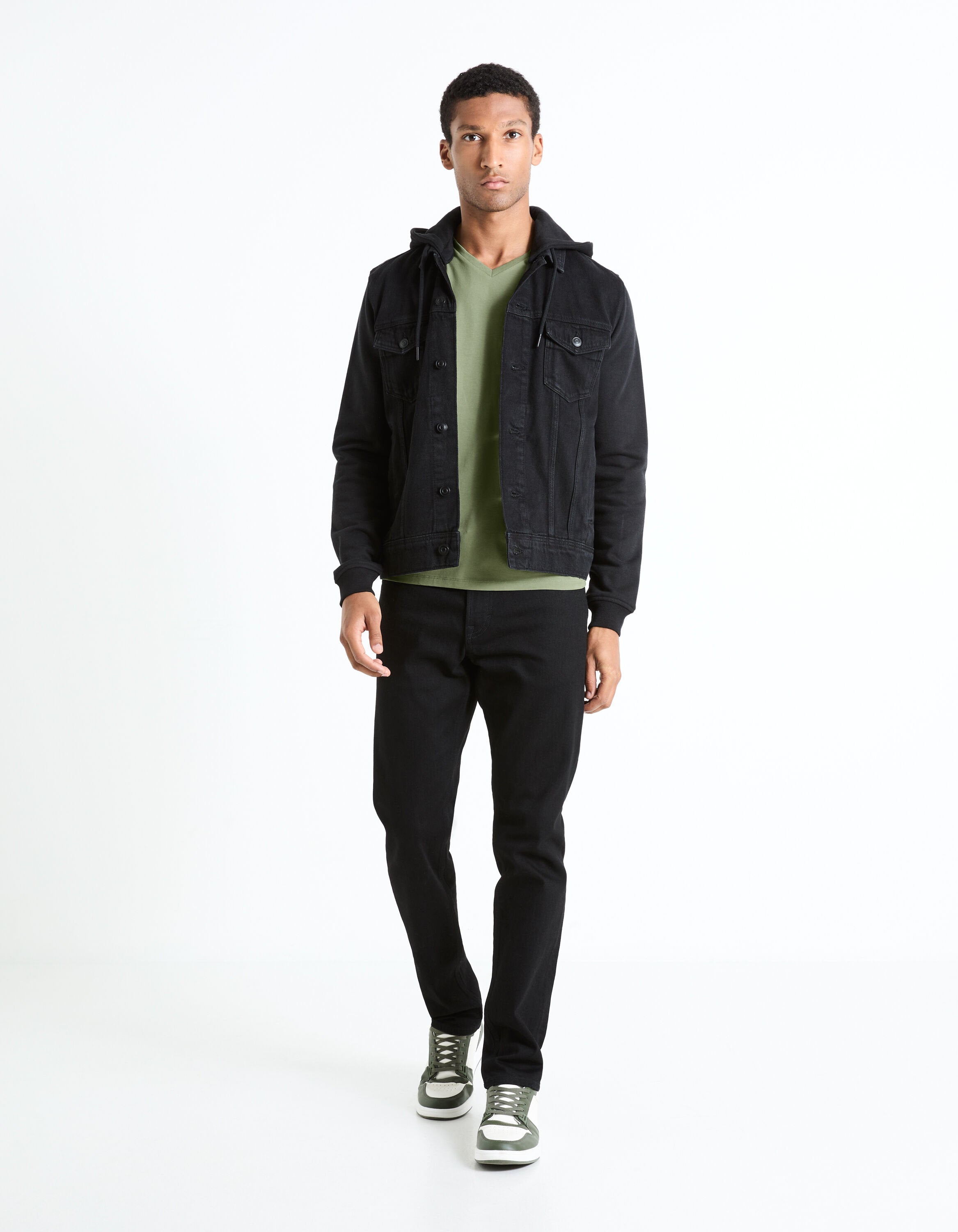 Hooded Denim Jacket_FUJERSDEN_BLACK_03