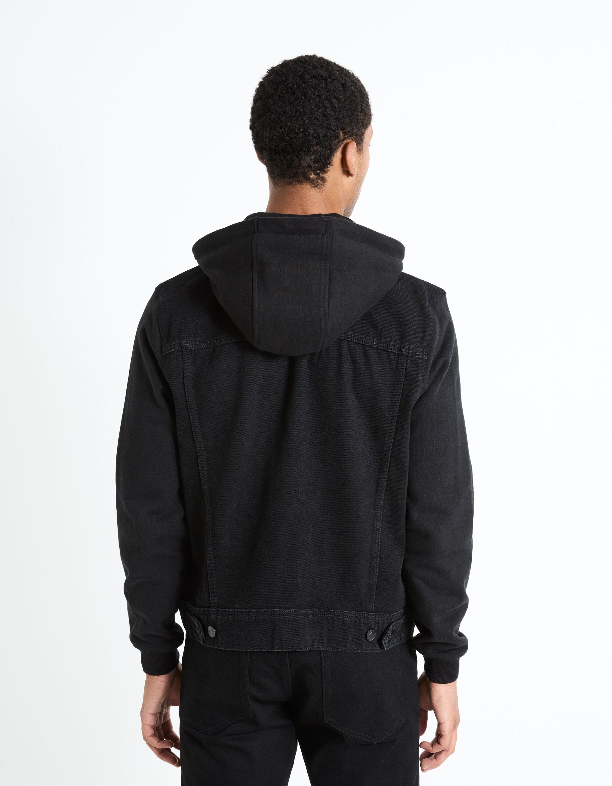 Hooded Denim Jacket_FUJERSDEN_BLACK_04