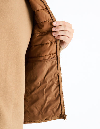 Light Sleeveless Down Jacket_FULOCK_CAMEL_05