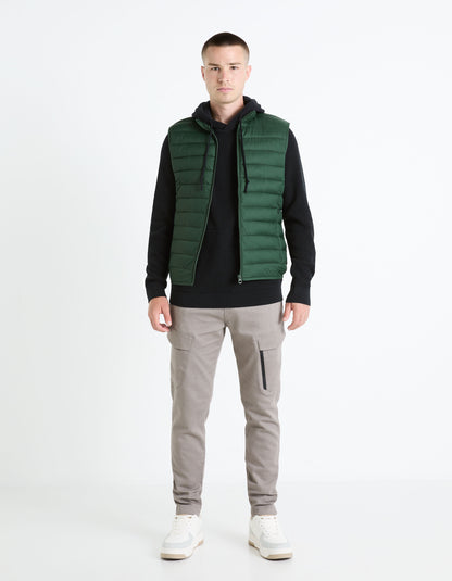 Light Sleeveless Down Jacket_FULOCK_GREEN_03