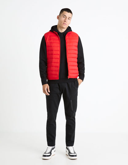 Light Sleeveless Down Jacket_FULOCK_RED_03