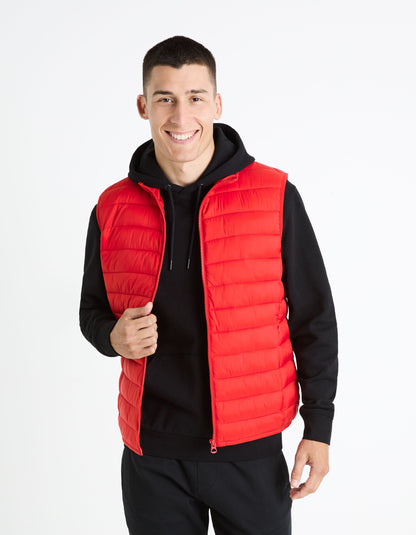 Light Sleeveless Down Jacket_FULOCK_RED_05