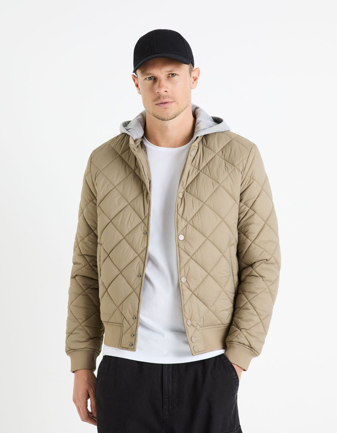 Hooded Bomber Jacket_FUQUILTED_BEIGE_01