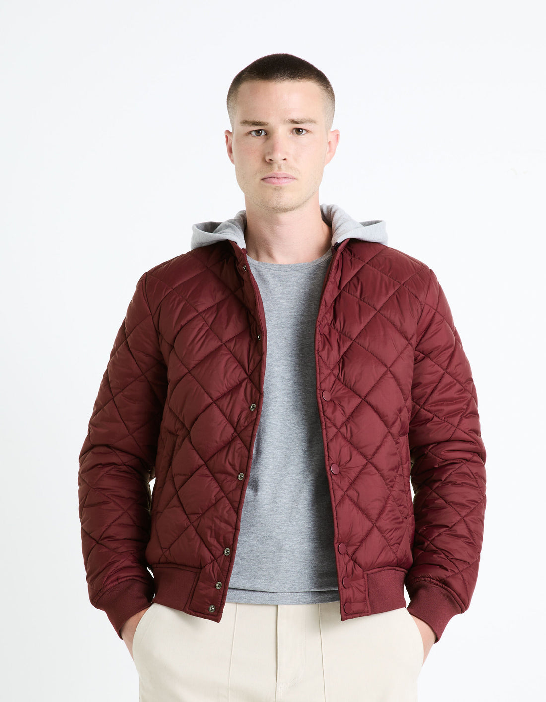 Hooded Bomber Jacket_FUQUILTED_BURGUNDY_01